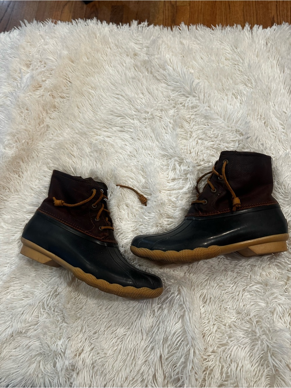 Sperry Saltwater Waterproof Duck Boots Dark Brown / Matte women’s 11